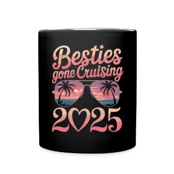 Vacances en mer entre filles - Croisière Besties 2025 - Mug uni - noir - Devant
