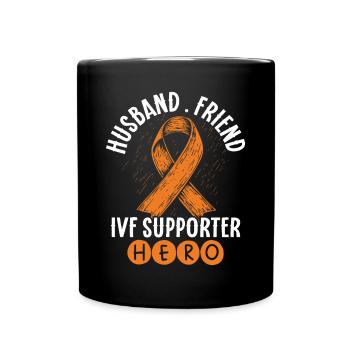 Awareness of Infertility IVF Fertilization - Full Colour Mug - black - Front