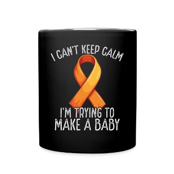 Infertility awareness IVF fertilization - Full Colour Mug - black - Front