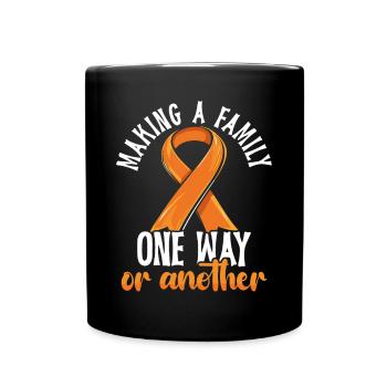 Infertility awareness IVF fertilization - Full Colour Mug - black - Front