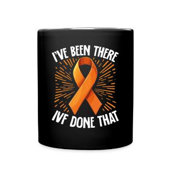 Infertility awareness IVF fertilization - Full Colour Mug - black - Front