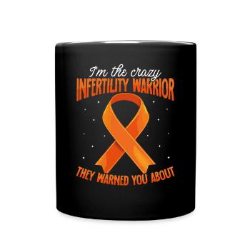 Infertility awareness IVF fertilization - Full Colour Mug - black - Front