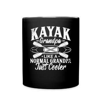 Kayak Papi comme un Papi normal juste plus frais - - Mug uni - noir - Devant