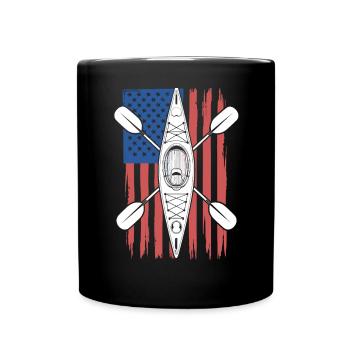 Kayak aventureux avec - Mug uni - noir - Devant