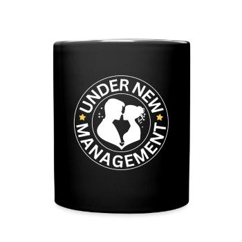 Unter neuer Leitung Hochzeit Design - Tasse einfarbig - Schwarz - Vorne