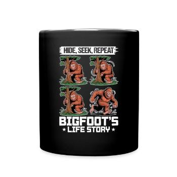 Bigfoot Sasquatch - Full Colour Mug - black - Front