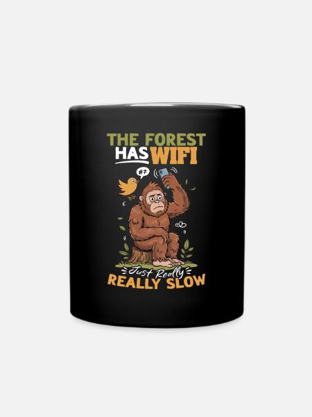 Bigfoot Sasquatch - Tasse einfarbig - Schwarz