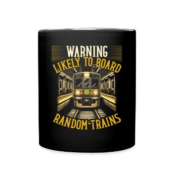Zugfahrer Lokführer Zugliebhaber Bahnhof - Tasse einfarbig - Schwarz - Vorne