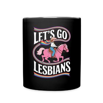 Let’s Go Lesbiennes Lesbienne - Mug uni - noir - Devant