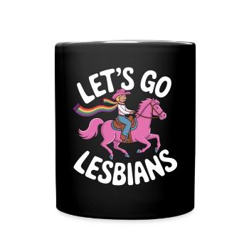 Let’s Go Lesbiennes Lesbienne - Mug uni - noir - Devant
