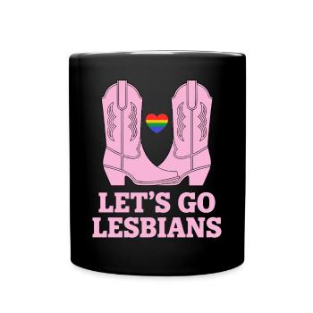 Let’s Go Lesbiennes Lesbienne - Mug uni - noir - Devant