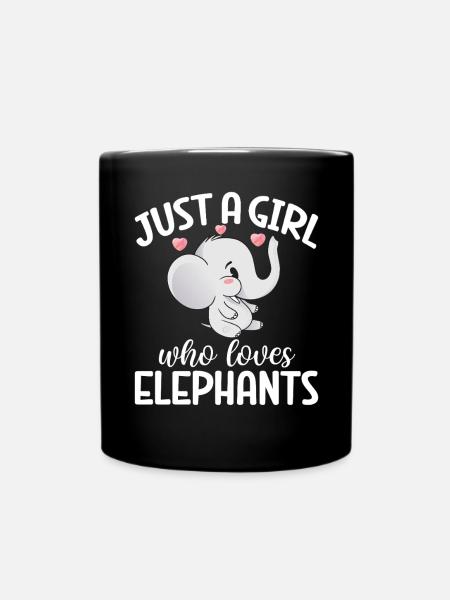 Elephant Lovers Gifts - Tasse einfarbig - Schwarz