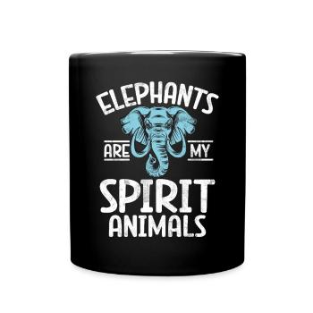 Elephant Lovers Gifts - Full Colour Mug - black - Front