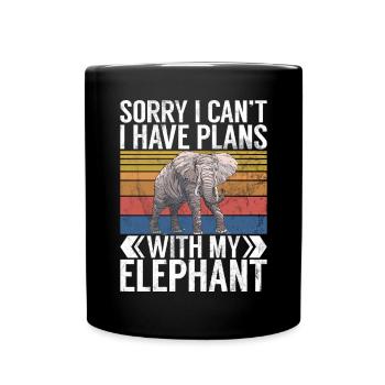 Elephant Lovers Gifts - Full Colour Mug - black - Front