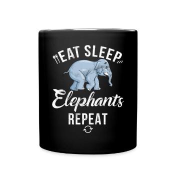 Elephant Lovers Gifts - Full Colour Mug - black - Front