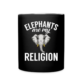 Elephant Lovers Gifts - Full Colour Mug - black - Front