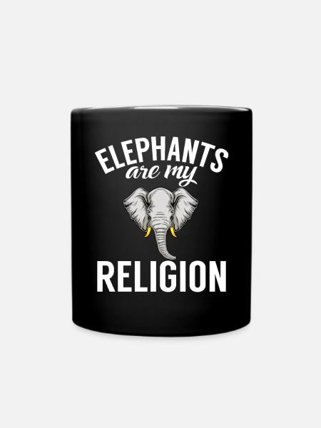 Elephant Lovers Gifts - Tasse einfarbig - Schwarz