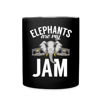 Elephant Lovers Gifts - Full Colour Mug - black - Front