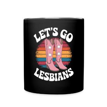 Let’s Go Lesbiennes Lesbienne - Mug uni - noir - Devant