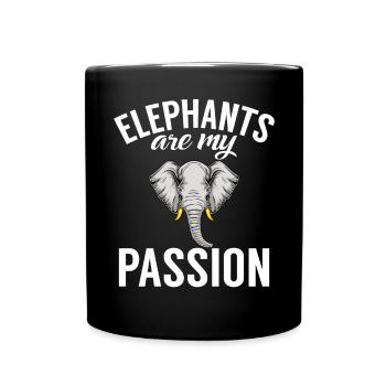 Elephant Lovers Gifts - Full Colour Mug - black - Front