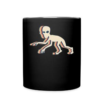 Dover Dämon Kryptide Kryptozoologie Retro Line Art - Tasse einfarbig - Schwarz - Vorne