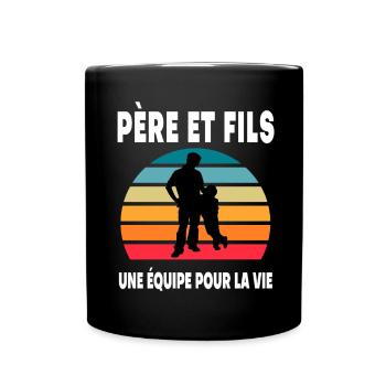 père et fils papa vintage duo assorti complices - Mug uni - noir - Devant