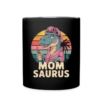 Chemise de maman dinosaure drôle - Mug uni - noir - Devant