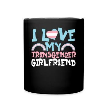 Transgender Trans LGBT Pride - Full Colour Mug - black - Front