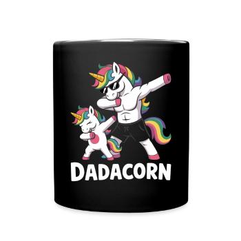 Dadacorn Unicorn Dad - Full Colour Mug - black - Front