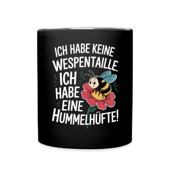 Ich Habe Eine Hummelhüfte Body Positivity Frauen - Tasse einfarbig - Schwarz - Vorne