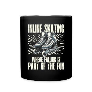 Inline Skating Rollerblading Inline Skates - Tasse einfarbig - Schwarz - Vorne