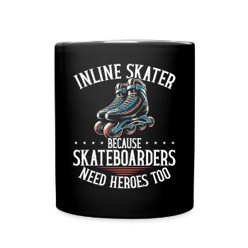 Inline Skating Rollerblading Inline Skates - Tasse einfarbig - Schwarz - Vorne