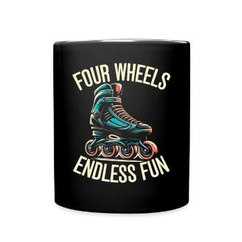 Inline Skating Rollerblading Inline Skates - Tasse einfarbig - Schwarz - Vorne