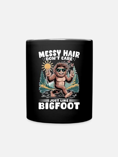 Bigfoot Sasquatch - Tasse einfarbig - Schwarz
