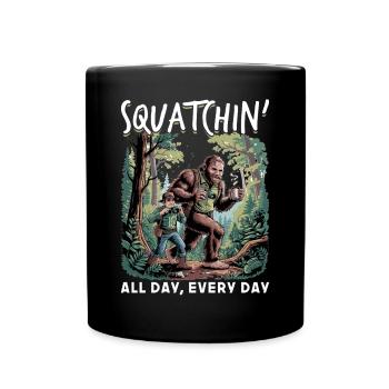 Bigfoot Sasquatch - Full Colour Mug - black - Front