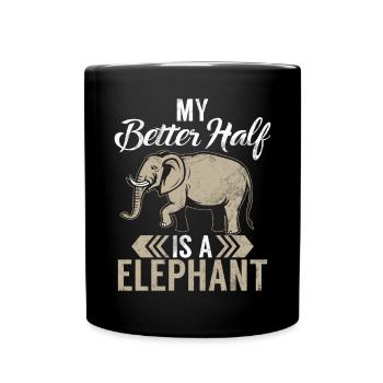 Elephant Lovers Gifts - Full Colour Mug - black - Front