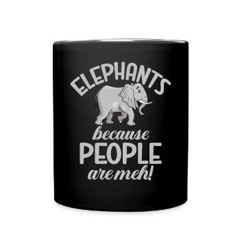 Elephant Lovers Gifts - Full Colour Mug - black - Front
