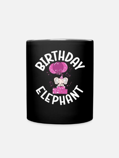 Elephant Lovers Gifts - Tasse einfarbig - Schwarz
