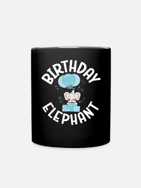 Elephant Lovers Gifts - Tasse einfarbig - Schwarz