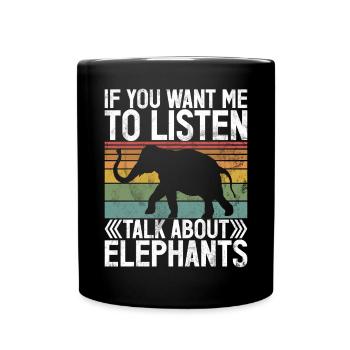 Elephant Lovers Gifts - Full Colour Mug - black - Front