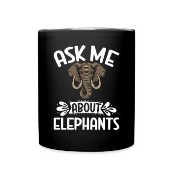 Elephant Lovers Gifts - Full Colour Mug - black - Front