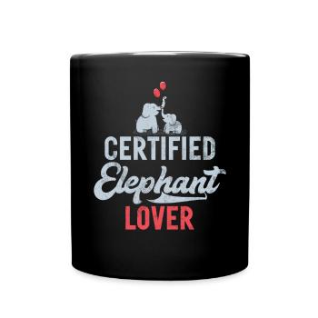 Elephant Lovers Gifts - Full Colour Mug - black - Front