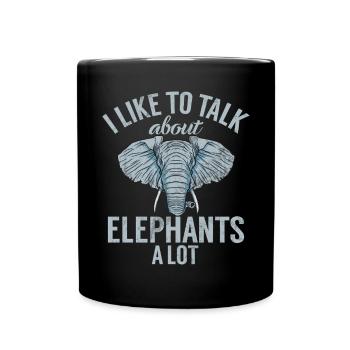 Elephant Lovers Gifts - Full Colour Mug - black - Front