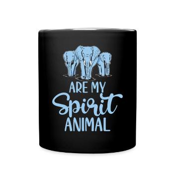 Elephant Lovers Gifts - Full Colour Mug - black - Front