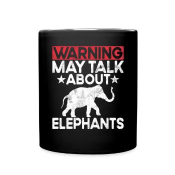 Elephant Lovers Gifts - Full Colour Mug - black - Front
