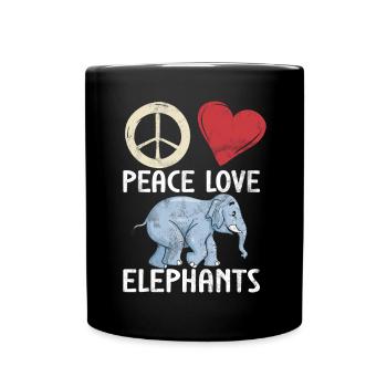Elephant Lovers Gifts - Full Colour Mug - black - Front