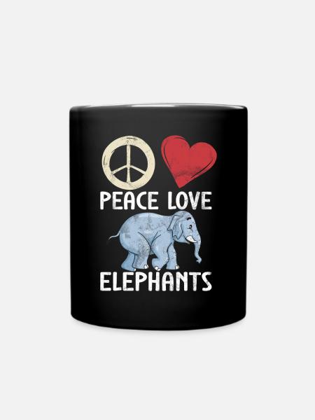 Elephant Lovers Gifts - Tasse einfarbig - Schwarz