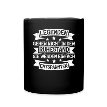 Rentner Opa Großvater Großpapa Großeltern - Tasse einfarbig - Schwarz - Vorne