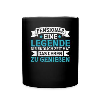 Rentner Opa Großvater Großpapa Großeltern - Tasse einfarbig - Schwarz - Vorne