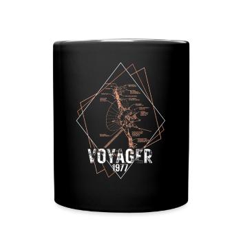 Sonde spatiale Voyager 1977 - Mug uni - noir - Devant